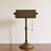 Vintage bronze bankers lamp