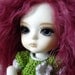 Magenta tibetan mohair wig for lati yellow/pukifee