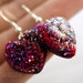 Resin Jewelry Glitter Earrings.... Dangly Hearts Red & Purple Sparkle So Much... by isewcute