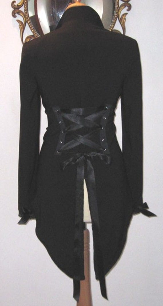 Victorian Corset Jacket Tux Tailcoat Steampunk Vampire Goth 7087