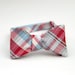 black friday/cyber monday sale-red and blue plaid freestyle bow tie
