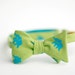 elephants screen printed bow tie
