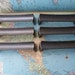6 modern dark metal angled handles includes hardware
