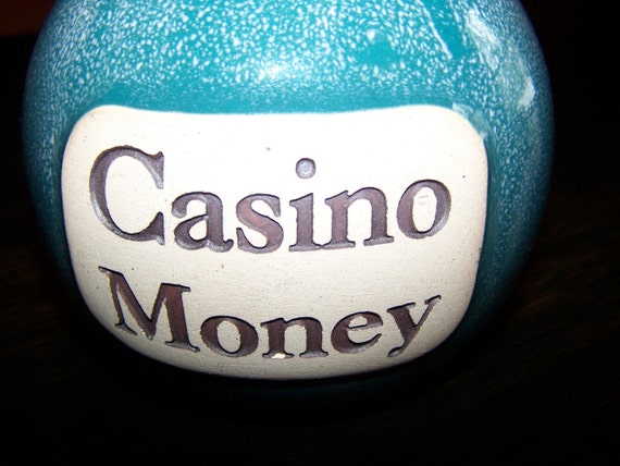 Casino money pottery jar