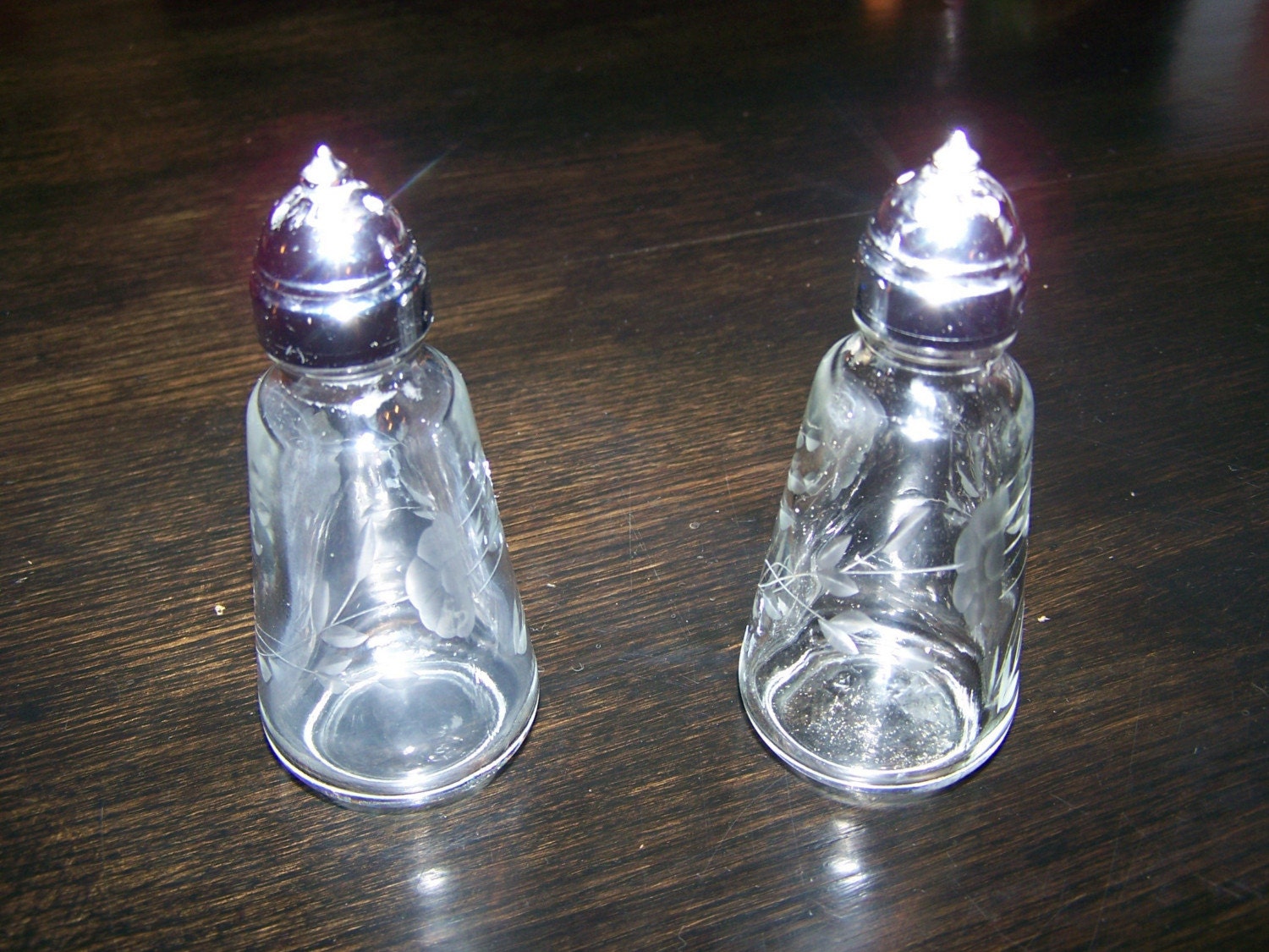 Vintage70s Princess House Salt and Pepper Shakers Crystal