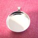 20 DEEP Blank Pendant Circles Round Trays Shiny Silver Plated Bezels Settings 1 inch 25mm 4MM Deep