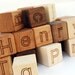 8 Personalized Alphabet Blocks wooden blocks baby toy wooden toy letter blocks name blocks - six