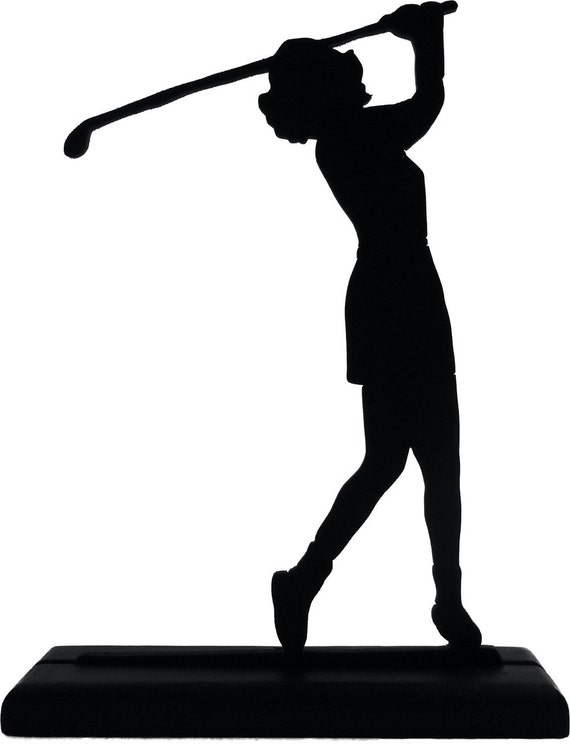 Download Items similar to Female Golfer at End of Swing Handmade ...