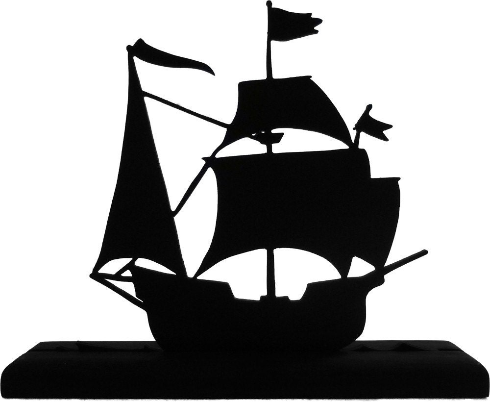 Columbus Caravel Type Sailing Ship Handmade Wood Display