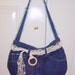 Recycled Jean Purse with Macrame Beaded Belt