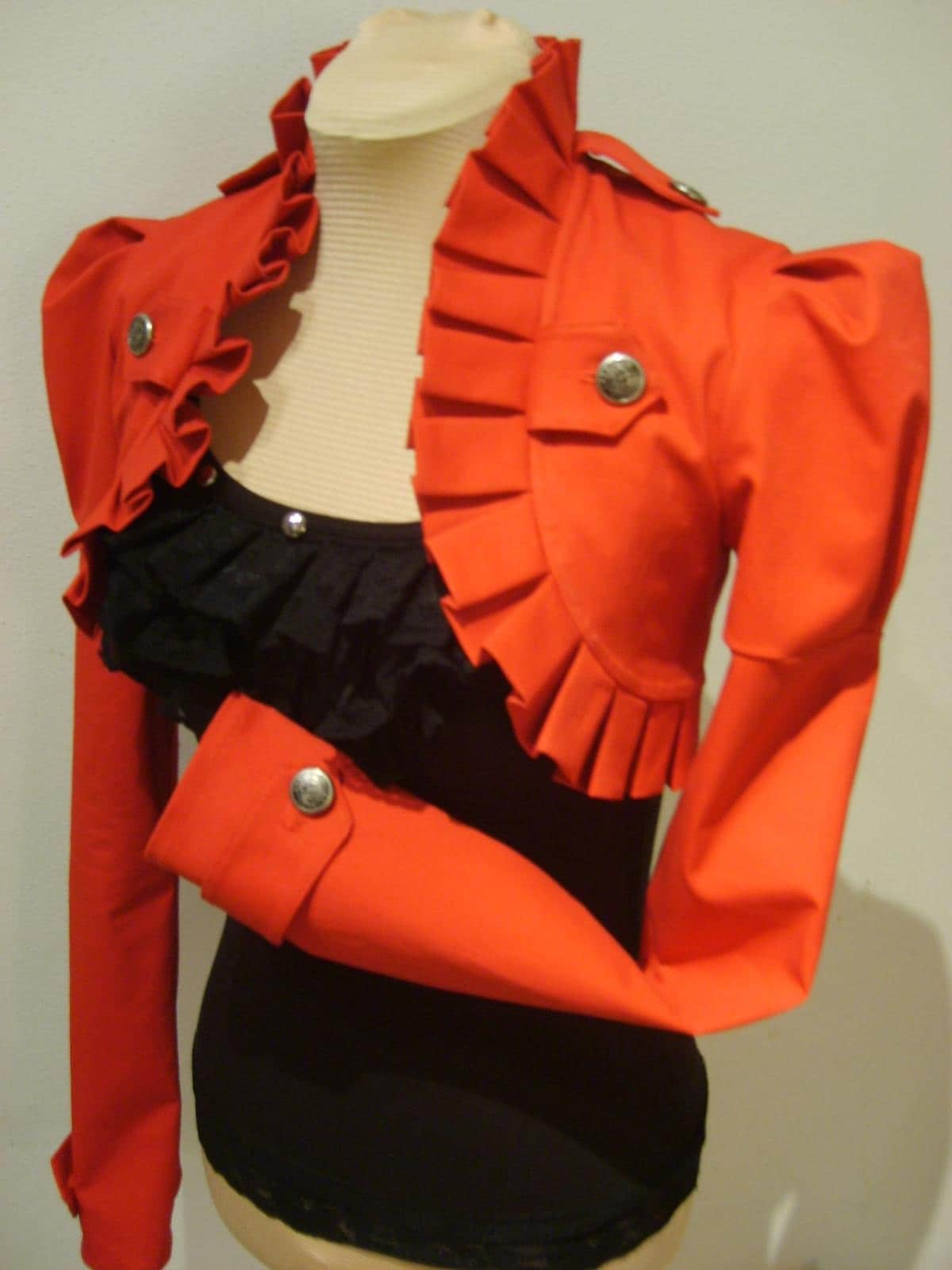 Items similar to Red Victorian/military bolero jacket on Etsy