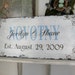 CUSTOM WEDDING SIGN or FAMILY SIGN w\/ Names and Date Shabby Cottage Vintage Style 24 x 12