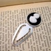 Black Cameo Bookmark, Bookmark, Cameo, Silver Bookmark, Book Marker, Black Cameo, Victorian Lady