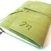 Distressed Leather Journal, Pistachio