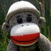 Sock Monkey - Traditional Red Heel with Button Eyes