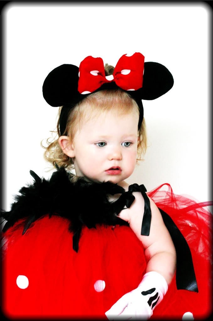 Custom Minnie Mouse Halloween Tutu Dress sizes 12 months 6-9