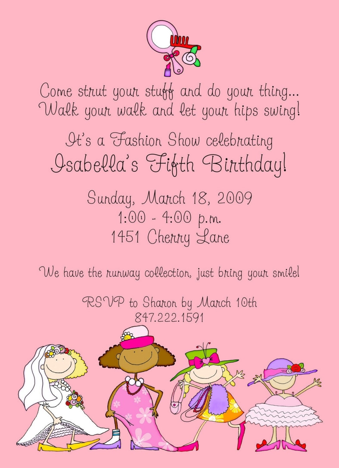 Dress Up Party Invitation Custom Wording 12 Invitations and