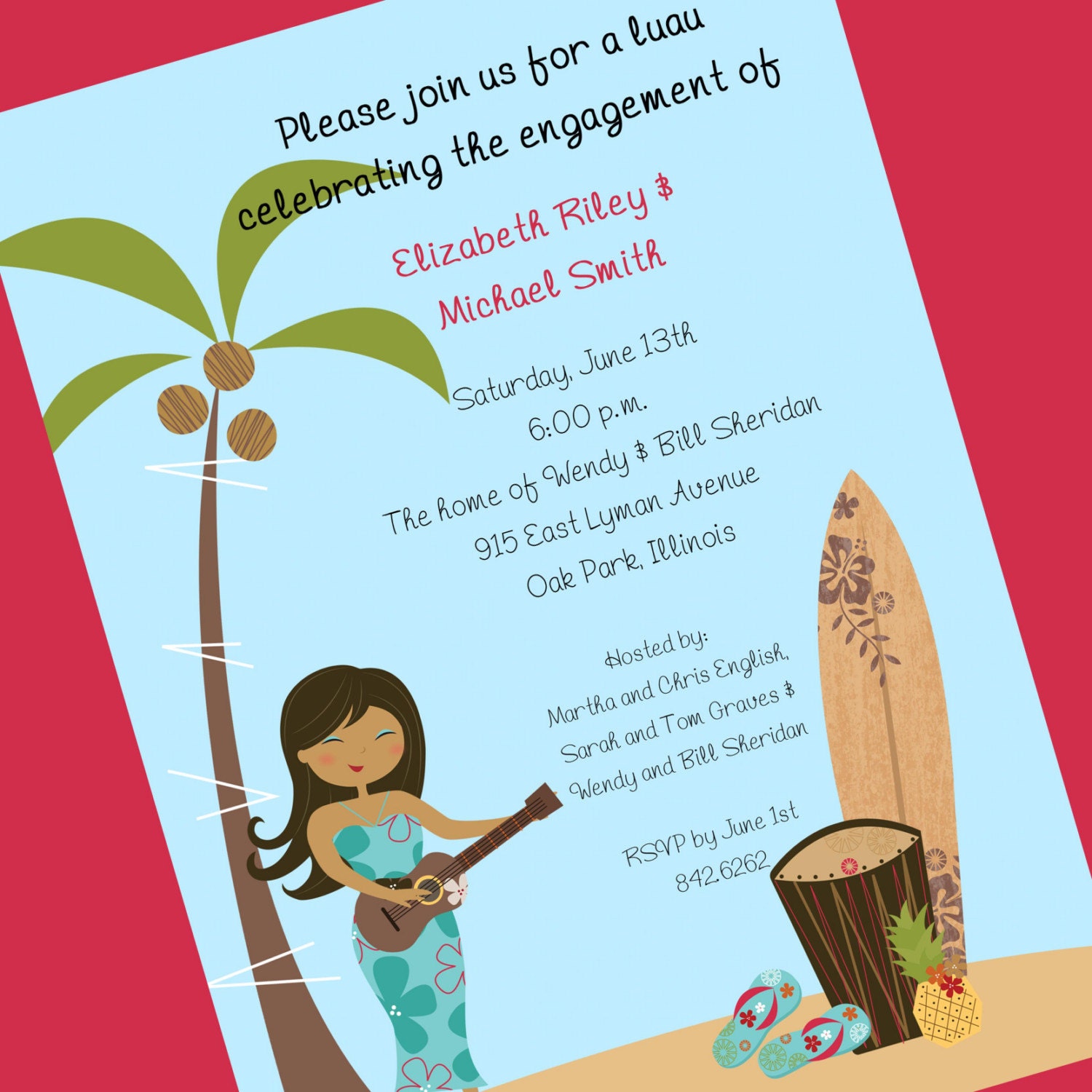 Luau Invitation Wording 4