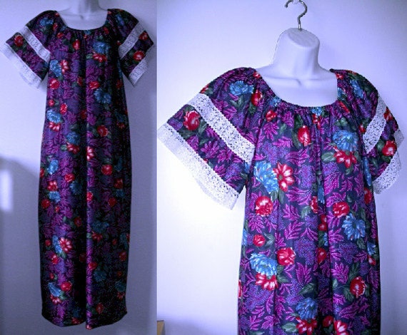 items-similar-to-vintage-comfy-moo-moo-dress-nightgown-loungewear