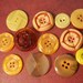 Vintage Buttons Butterscotch and Yellow Lot of 12 Destash