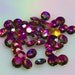 Lot of 36 Vintage Swarovski Rivoli in RaRe Special Affect Color Azalea ss39 Rivoli 8mm rivoli 8mm Rainbow Jewels