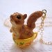 Chipmunk In A Teacup Necklace