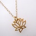 Lotus Charm Gold Filled Necklace