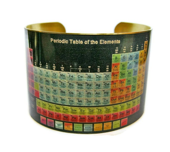 chemistry vintage periodic table of bracelet Table Periodic brass Elements cuff or stainless steel