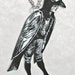 VINTAGE CROW BOY Large Pendant Necklace free shipping - Victorian Collection
