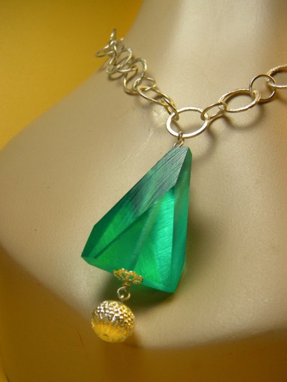 Kryptonite Necklace by persimmonjewelry on Etsy