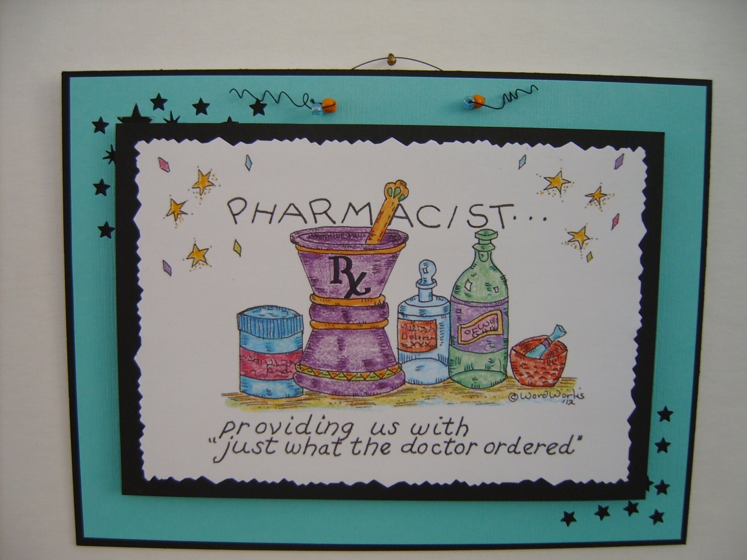 Pharmacist PHARMACY 6x8 Wall Plaque Original Art by botanicart