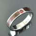 White Gold Dinosaur Bone Inlay Band