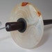 Unique Carved Brazilian Agate Drop Spindle with Rosewood shaft