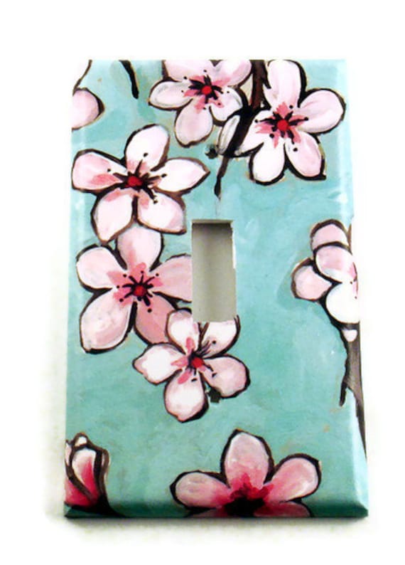 light switch cover switchplates wall decor switch plate in watercolor blossoms 170s - Decorative Light Switch Covers light switch cover switchplates wall decor switch plate in watercolor blossoms 170s - Decorative Light Switch Covers