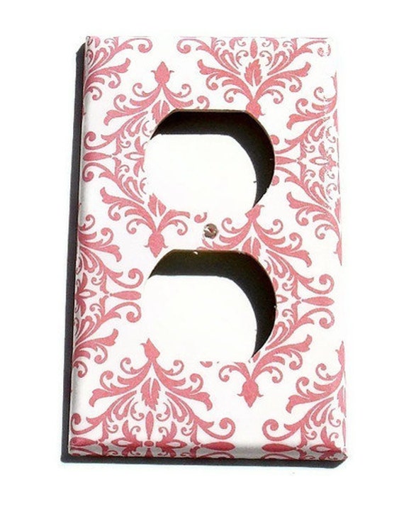light switch cover wall plates switch plate switchplate outlet in pink damask 152o - Decorative Light Switch Covers light switch cover wall plates switch plate switchplate outlet in pink damask 152o - Decorative Light Switch Covers