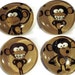 Funky Refrigerator Magnets Glass Marble Magnets in Crazy Monkey (M56)