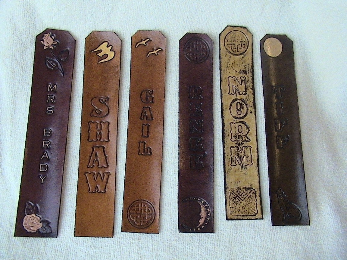 Personalized Leather Bookmark