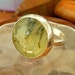 Handmade Green Rutilated Quartz Silver ring