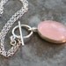 Handmade Pink Rose Quartz silver necklace