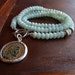 Light Blue Amazonite necklace with an Ancient Roman coin statement necklace