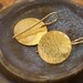 Gold discs earrings Gold discs dangle earrings 24K golden earings