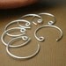 Small Hoop Handmade Sterling Silver Earwires 5 pair