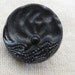 ANTIQUE Victorian Realistic Oyster Shell with Pearl Black Glass BUTTON