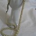 VINTAGE Scrap Graduated Imitation Pearl Costume JEWELRY Necklace A