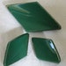 Set of 3 VINTAGE Green Glass Art Deco BUTTONS