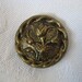 ANTIQUE Rose Flower in Relief Metal Button