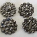 Lot of 4 ANTIQUE Open Work Riveted Cut Steel Metal BUTTONS