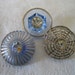 Lot of 3 VINTAGE Rhinestone Center Glass BUTTONS