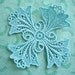 Baby Blue Swirl Morning Glory Flower Lace Applique