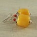 Copal Amber Coral Earrings Yellow Earrings Sterling Silver